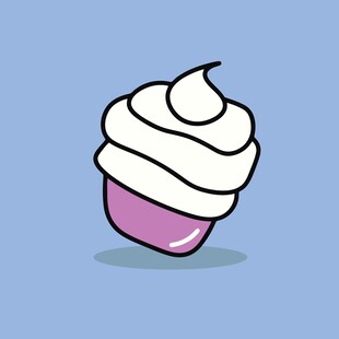 可爱卡通纸杯蛋糕