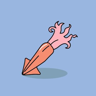 飞行的胡萝卜卡通形象