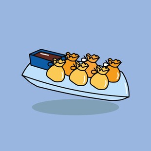 货船满载货物海上航行