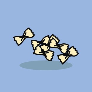 飞舞的蝴蝶形状意大利面