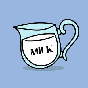 卡通风格的牛奶玻璃壶