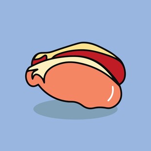 卡通风格的美味肉块