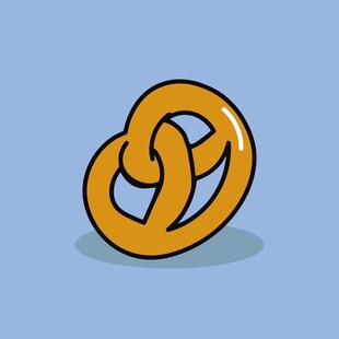 卡通椒盐卷饼插画