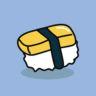 卡通风格寿司插画