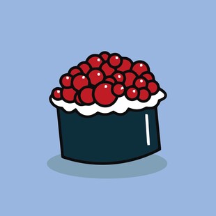 卡通风浆果装饰蛋糕