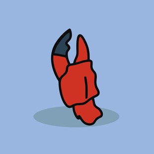 红色卡通龙虾钳子