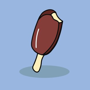 巧克力冰棍插画