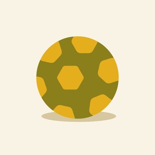 卡通风格足球图标