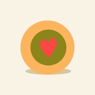 圆形爱心图标