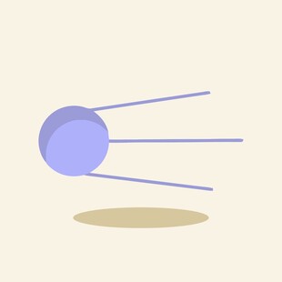 简约风格卫星插画