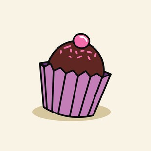 可爱巧克力纸杯蛋糕