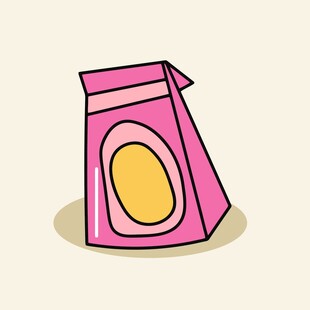 粉色卡通零食包装袋