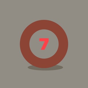 红色圆环内的数字7