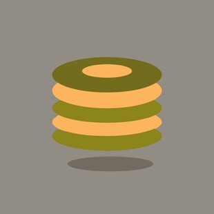 堆叠的多彩圆环