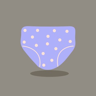 紫色波点婴儿尿布