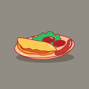 美味煎饼搭配新鲜蔬菜