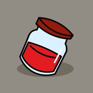 红色液体玻璃瓶罐