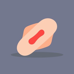 卡通风格创可贴图标