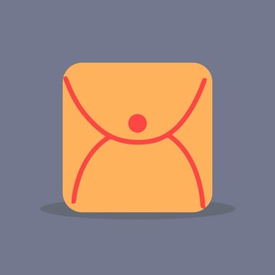橙色信封图标