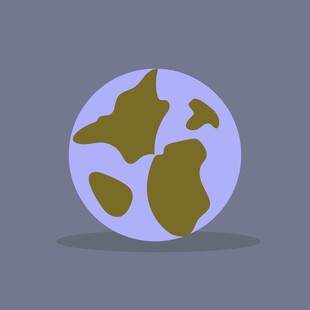 卡通风格地球图标