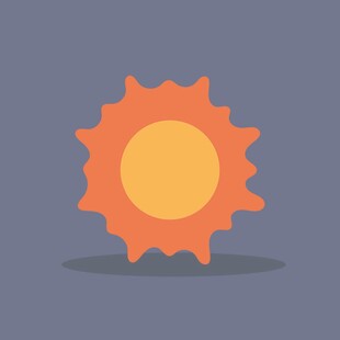 橙色齿轮图标