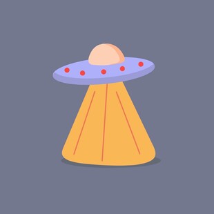 卡通风格的飞碟造型