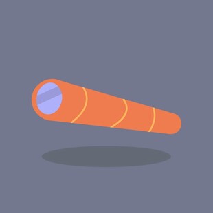 橙色望远镜图标