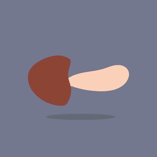 卡通风格的蘑菇形象