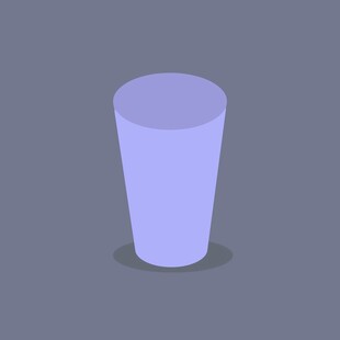 淡紫色圆柱形杯子