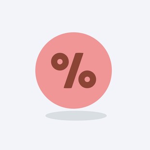 粉色百分比图标