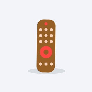 棕色卡通风格遥控器图标