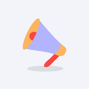 简约风格扩音喇叭图标