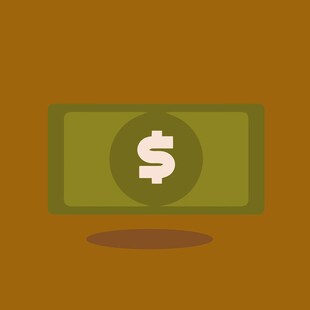 美元符号钞票图标