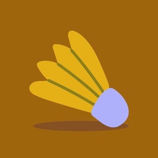 卡通风格羽毛球