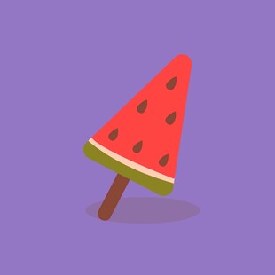 西瓜形状的创意冰淇淋