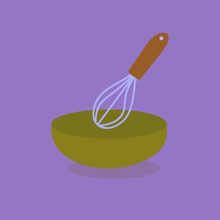 碗中打蛋器搅拌场景