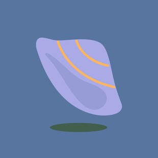 紫色条纹遮阳帽