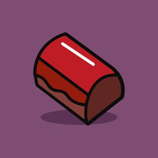 卡通风格红色夹心巧克力