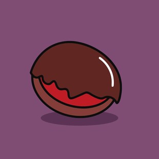 巧克力夹心糖果插画