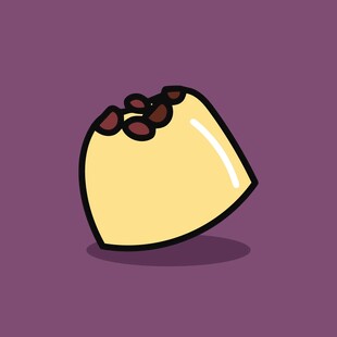 卡通风格的美味布丁