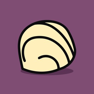 卡通风格的半圆形物体