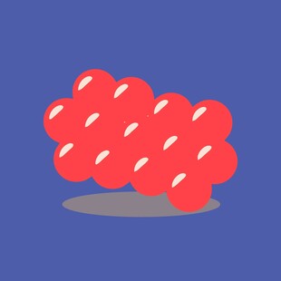 红色卡通葡萄造型图案