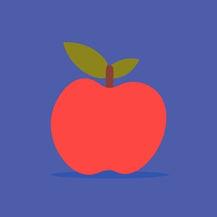 红色苹果插画