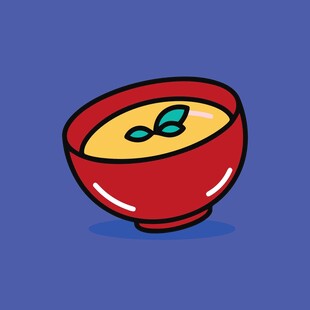 红色碗中的黄色食物