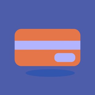 橙色信用卡图标