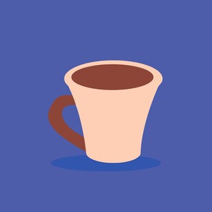 卡通风格咖啡杯插画