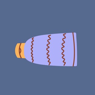 紫色花纹装饰瓶