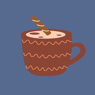 热可可配肉桂棒