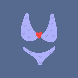 紫色波点女士内衣套装