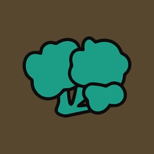 卡通西兰花图标设计